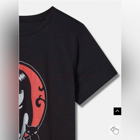 Torrid Emily The Strange Classic Fit Cotton Crew Tee Size 1X - Picture 3 of 4